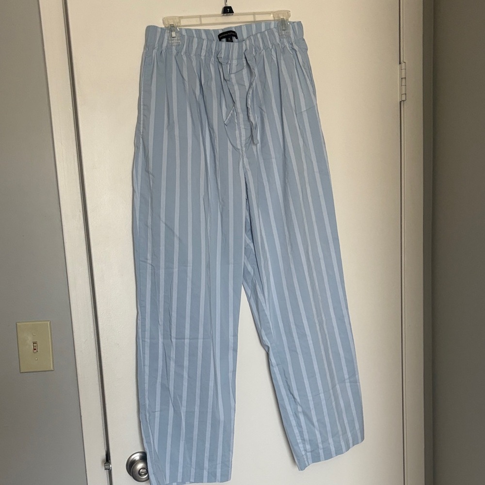NEW Banana Republic Light Blue Striped Lounge PJ Pants size XL